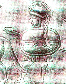 5th century BC warrior with scutum