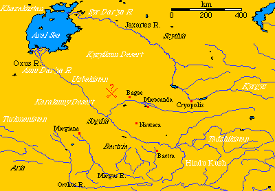 Map of Central Asia