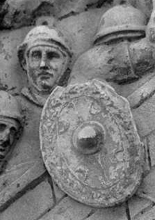 Auxiliaryman's shield from Trajan's column