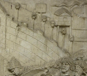 Trajan's column, scene XXV, detail