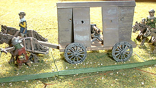 Wagon with trestle-gun